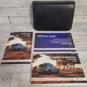 OEM 2018 Subaru Crosstrek Owners Manual, Quick and Nav Guides with Storage Case